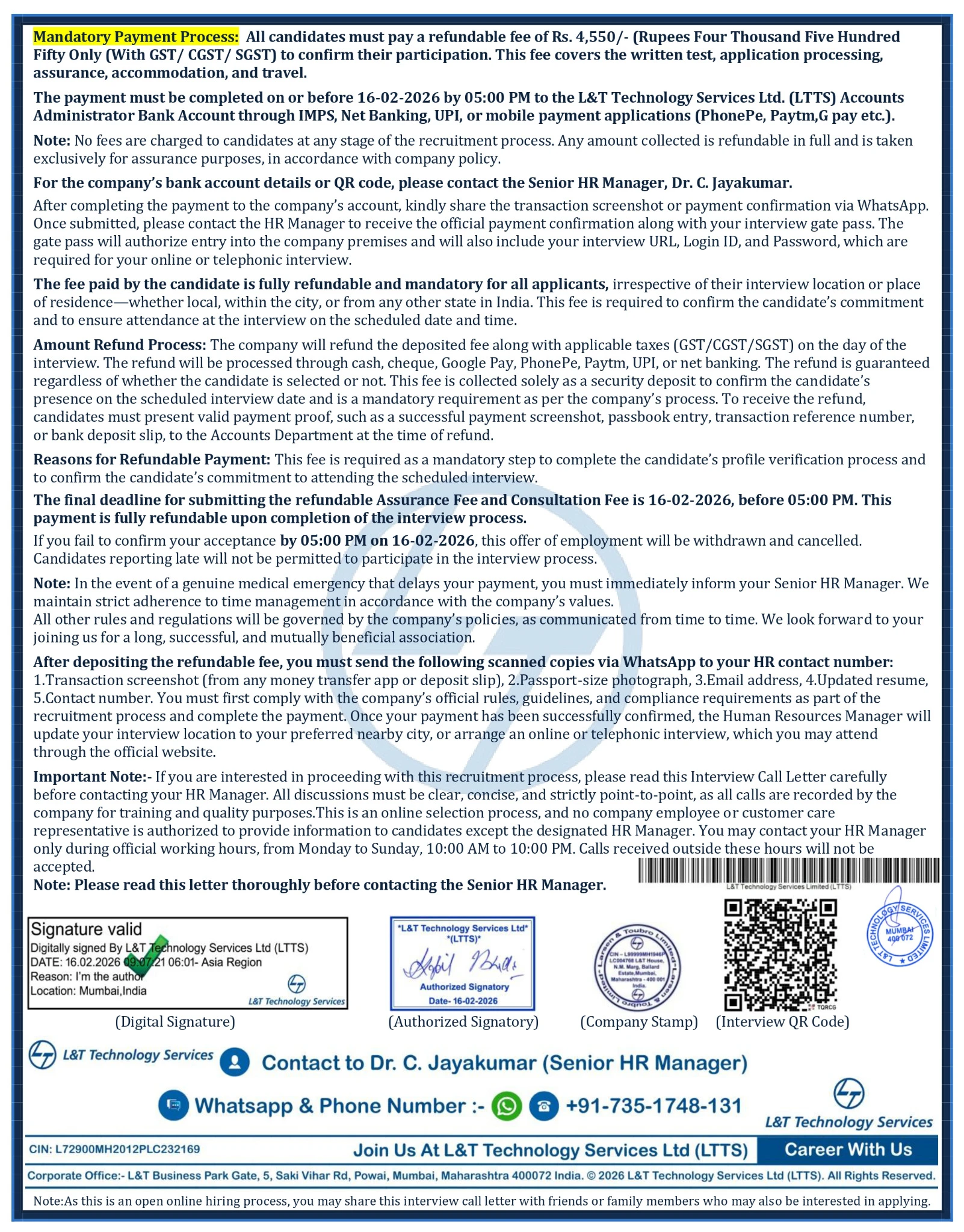 Interview Letter Page 3